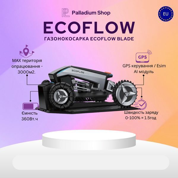 Робот газонокосилка EcoFlow Blade EFH100 Б/У blade01 фото